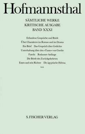 Erfundene Gespräche und Briefe von Hofmannsthal,  Hugo von, Ritter,  Ellen