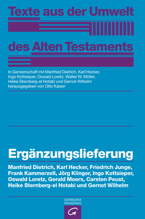 Ergänzungslieferung von Dietrich,  Manfried, Hecker,  Karl, Junge,  Friedrich, Kaiser,  Otto, Kottsieper,  Ingo, Loretz,  Oswald, Moers,  Gerald, Müller,  Walter W, Peust,  Carsten, Sternberg-el Hotabi,  Heike, Wilhelm,  Gernot