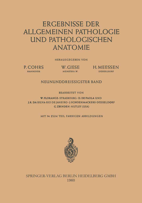 Ergebnisse der allgemeinen Pathologie und pathologischen Anatomie von Cohrs,  Paul