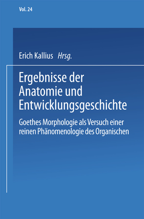 Ergebnisse der Anatomie und Entwicklungsgeschichte von Bopp,  Walter