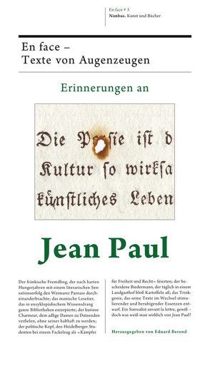 Erinnerungen an Jean Paul von Berend,  Eduard