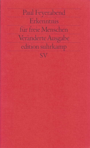 Erkenntnis für freie Menschen von Feyerabend,  Paul