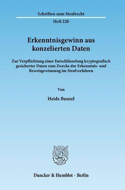 Erkenntnisgewinn aus konzelierten Daten. von Bunzel,  Heide