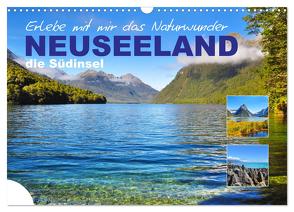 Erlebe mit mir das Naturwunder Neuseeland die Südinsel (Wandkalender 2024 DIN A3 quer), CALVENDO Monatskalender von Büscher,  Nadine