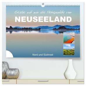 Erlebe mit mir die Höhepunkte von Neuseeland (hochwertiger Premium Wandkalender 2024 DIN A2 quer), Kunstdruck in Hochglanz von Büscher,  Nadine