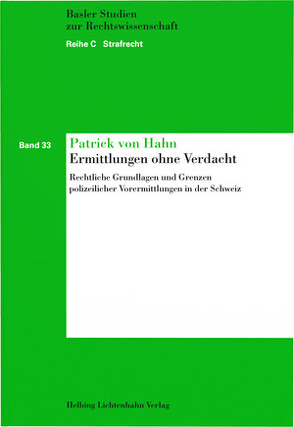 Ermittlungen ohne Verdacht von von Hahn,  Patrick