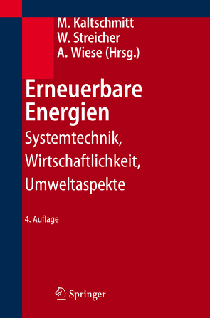 Erneuerbare Energien von Kaltschmitt,  Martin, Streicher,  Wolfgang, Wiese,  Andreas