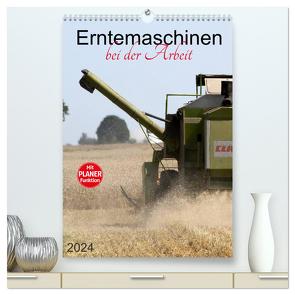 Erntemaschinen bei der Arbeit (hochwertiger Premium Wandkalender 2024 DIN A2 hoch), Kunstdruck in Hochglanz von SchnelleWelten,  SchnelleWelten