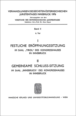 Eröffnungssitzung 6.JT.