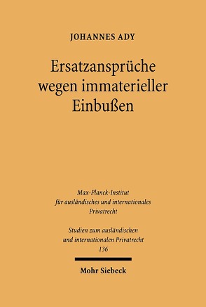 Ersatzansprüche wegen immaterieller Einbußen von Ady,  Johannes