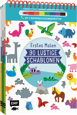 Erstes Malen – 90 lustige Schablonen (ab 3 Jahren) von Golding,  Elizabeth