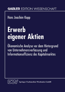 Erwerb eigener Aktien von Kopp,  Hans Joachim