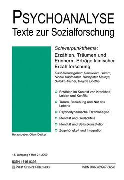 Erzählen, Träumen und Erinnern. Erträge klinischer Erzählforschung von Boothe,  Brigitte, Grimm,  Geneviève, Kapfhamer,  Nicole, Mathys,  Hanspeter, Michel,  Suleika