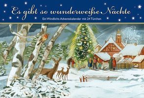 Es gibt so wunderweiße Nächte. Ein Windlicht-Adventskalender mit 24 Türchen von Haseloff,  Ulrike