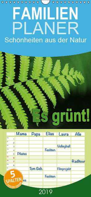 Es grünt! – Familienplaner hoch (Wandkalender 2019 , 21 cm x 45 cm, hoch) von GbR,  Kunstmotivation, Wilson,  Cristina