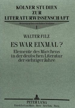 Es war einmal? von Filz,  Walter