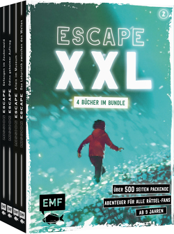 Escape XXL – über 500 Seiten packende Abenteuer für alle Rätsel-Fans ab 9 Jahren (Band 2) von Baldetti,  Laurence, Ducom,  Marie, Godeau,  Natacha, Goldt,  Nina, Huth,  Beate, Klapper,  Annika, Lylian, Oltramare,  Abel, Oltramare,  Morgane, Varennes-Schmitt,  Arnaud, Vautier,  Vanessa