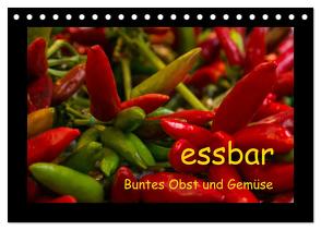 essbar – Buntes Obst und Gemüse (Tischkalender 2024 DIN A5 quer), CALVENDO Monatskalender von Goerz,  Beate
