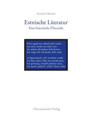 Estnische Literatur von Hetzer,  Armin