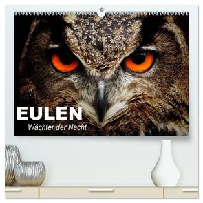 Eulen. Wächter der Nacht (hochwertiger Premium Wandkalender 2024 DIN A2 quer), Kunstdruck in Hochglanz von Stanzer,  Elisabeth