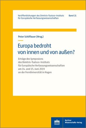 Europa bedroht von innen und von außen? von Schiffauer,  Peter