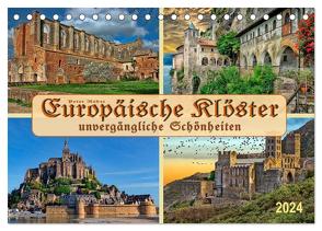 Europäische Klöster – unvergängliche Schönheiten (Tischkalender 2024 DIN A5 quer), CALVENDO Monatskalender von Roder,  Peter