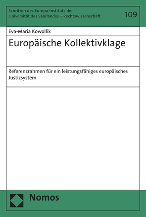 Europäische Kollektivklage von Kowollik,  Eva-Maria