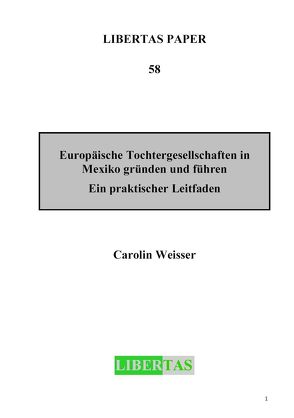 Europäische Tochtergesellschaften in Mexiko gründen und führen von Weisser,  Carolin