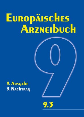 Europäisches Arzneibuch 9. Ausgabe, 3. Nachtrag