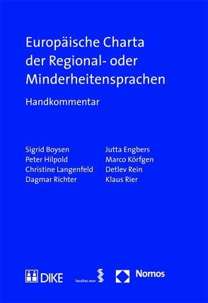 Europäische Charta der Regional- oder Minderheitensprachen von Hilpold,  Peter (u.a.)