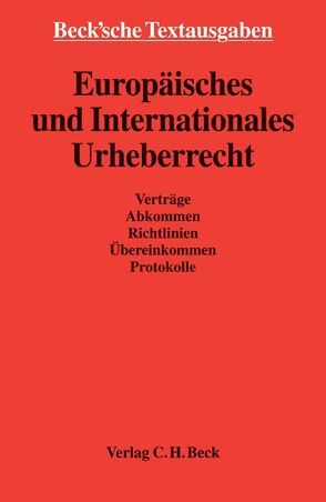 Europäisches und Internationales Urheberrecht von Hillig,  Hans-Peter