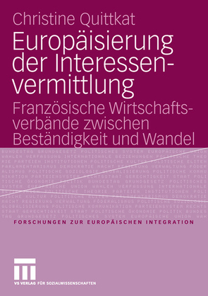 Europäisierung der Interessenvermittlung von Quittkat,  Christine