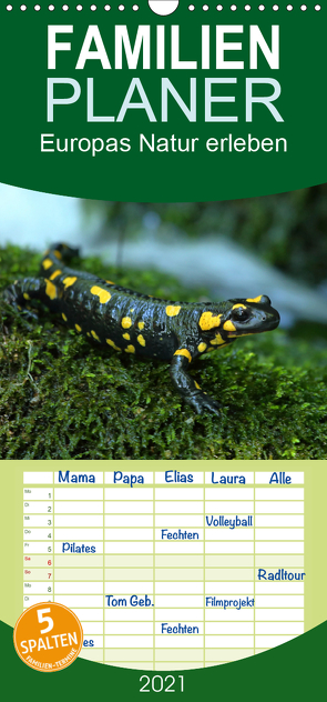 Europas Natur erleben – Familienplaner hoch (Wandkalender 2021 , 21 cm x 45 cm, hoch) von Schäfer,  Otto