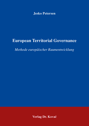 European Territorial Governance von Petersen,  Jesko