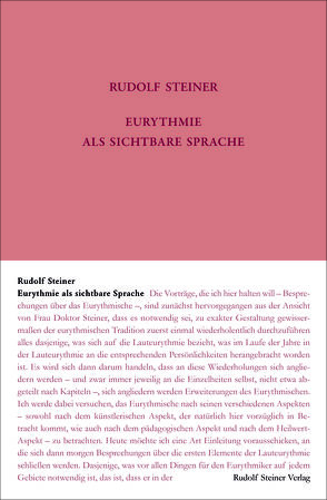 Eurythmie als sichtbare Sprache von Hasler,  Stefan, Martina,  Martina Maria, Steiner,  Rudolf