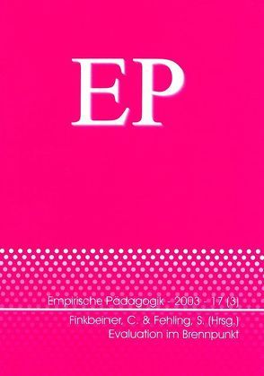 Evaluation im Brennpunkt – Thema Fremdsprachen lernen und lehren von Fehling,  S, Finkbeiner,  C