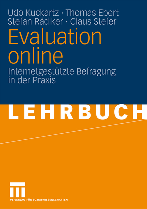 Evaluation online von Ebert,  Thomas, Kuckartz,  Udo, Rädiker,  Stefan, Stefer,  Claus