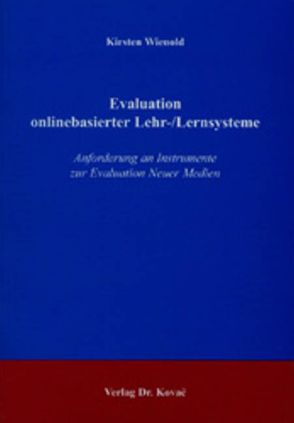 Evaluation onlinebasierter Lehr-/Lernsysteme von Wienold,  Kirsten