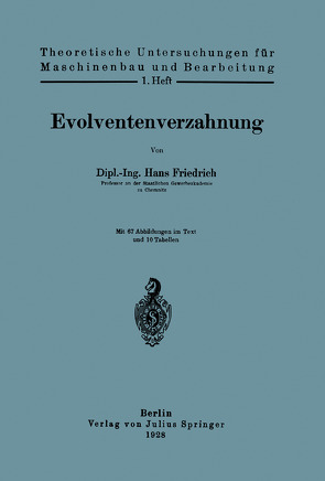 Evolventenverzahnung von Friedrich,  Hans