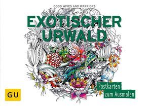 Exotischer Urwald: Postkartenbuch zum Ausmalen