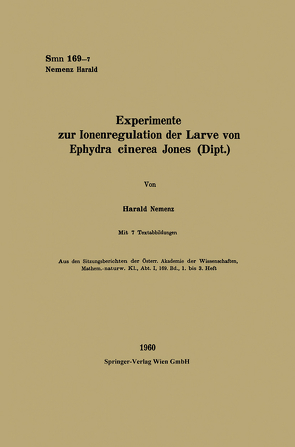 Experimente zur Ionenregulation der Larve von Ephydra cinerea Jones (Dipt. ) von Nemenz,  Harald