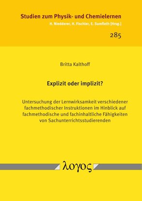 Explizit oder implizit? von Kalthoff,  Britta