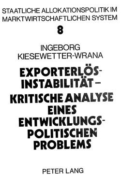 Exporterlösinstabilität von Kiesewetter-Wrana,  Ingeborg