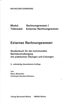 Extenes Rechnungswesen von Mutschler,  Klaus, Stockel-Veltmann,  Christoph