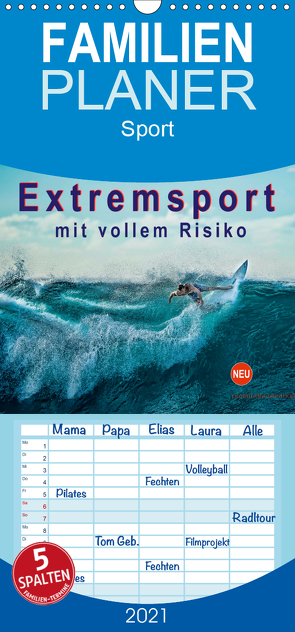 Extremsport – mit vollem Risiko – Familienplaner hoch (Wandkalender 2021 , 21 cm x 45 cm, hoch) von Roder,  Peter