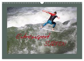 Extremsport Surfen (Wandkalender 2024 DIN A3 quer), CALVENDO Monatskalender von Hultsch,  Heike