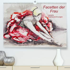 Facetten der Frau – Lavierte Tuschezeichnungen (Premium, hochwertiger DIN A2 Wandkalender 2022, Kunstdruck in Hochglanz) von Harmgart,  Sigrid