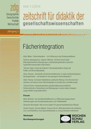 Fächerintegration von Gautschi,  Peter, Rhode-Jüchter,  Tilmann, Sander,  Wolfgang, Weber,  Birgit