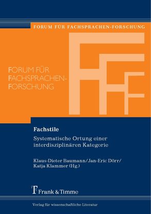 Fachstile von Baumann,  Klaus-Dieter, Dörr,  Jan-Eric, Klammer,  Katja