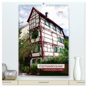 Fachwerkhäuser – schmal, krumm, schief (hochwertiger Premium Wandkalender 2024 DIN A2 hoch), Kunstdruck in Hochglanz von Keller,  Angelika